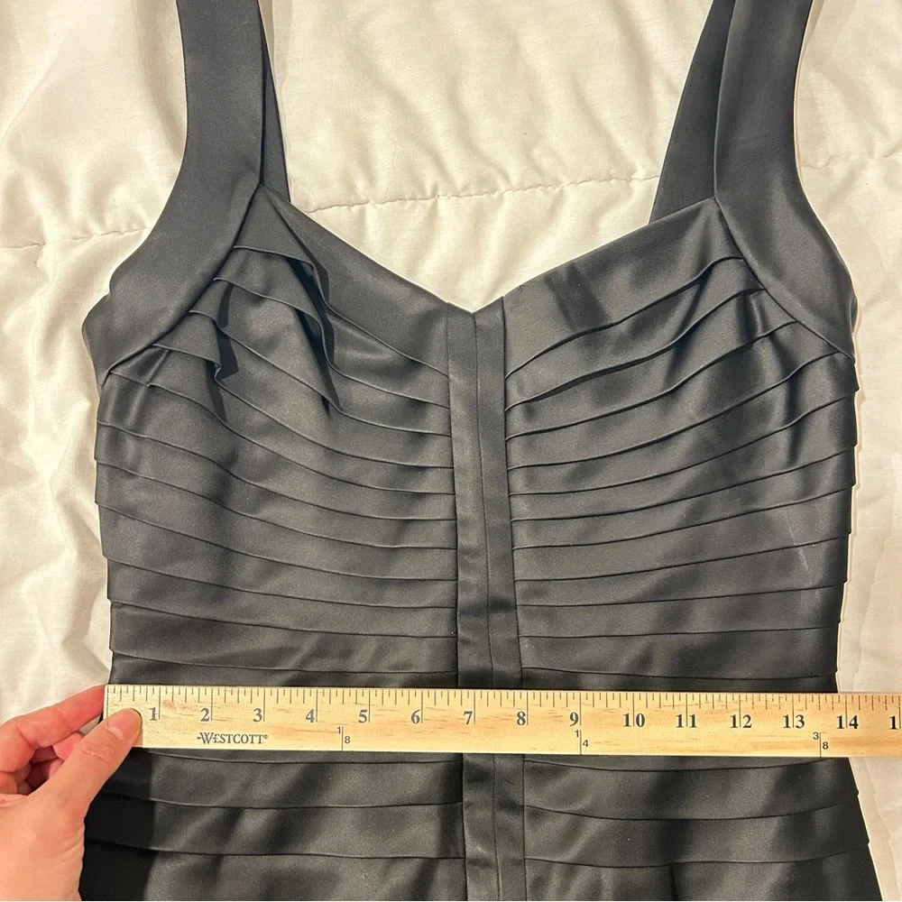 Calvin Klein Black Bandage-Style Sleeveless Bodycon Satin Cocktail Dress Carolyn - Picture 8 of 10